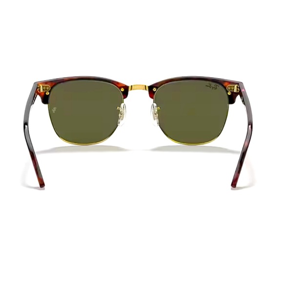 Ray-Ban RB 3016 Clubmaster Classic Tortoise On Gold Men's Sunglasses & Case - Picture 11 of 13